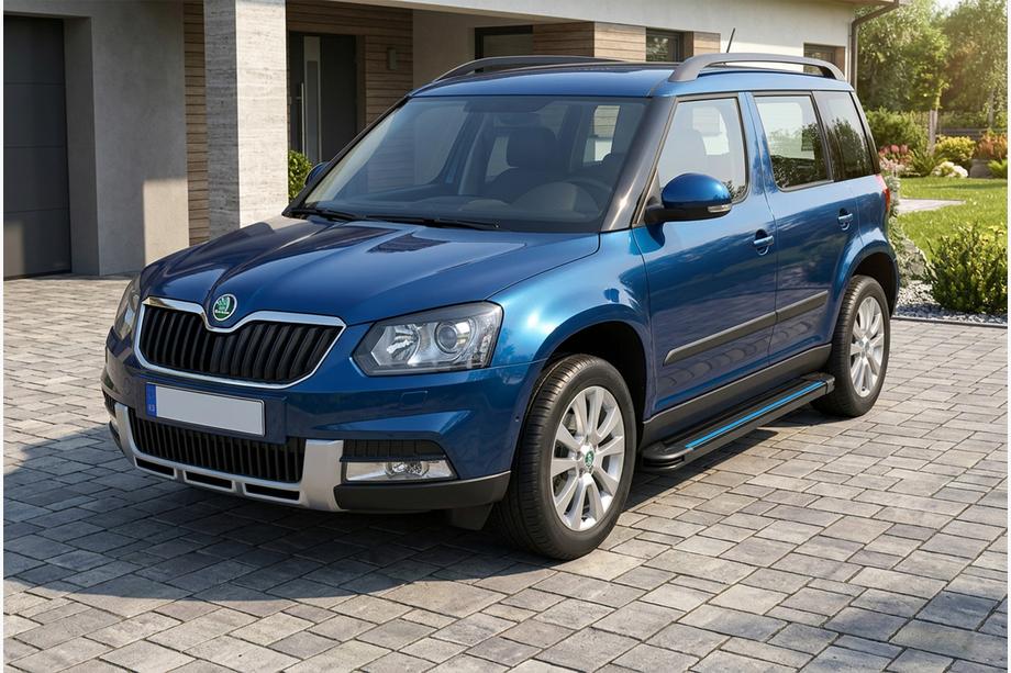 Skoda Yeti 2009–2017 Maya Blue sidetrin (2 stk., aluminium) Image