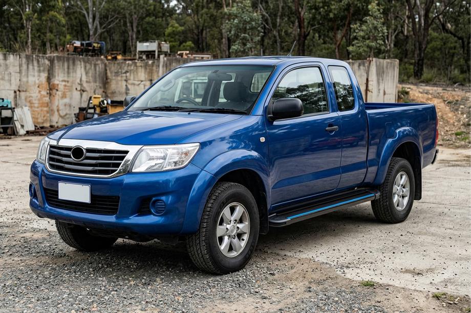 Toyota Hilux 2006–2015 Maya Blue sidetrin (2 stk., aluminium) Foto 1