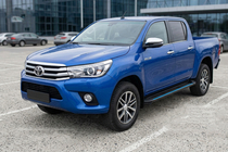 Toyota Hilux 2015– Maya Blue sidetrin (2 stk., aluminium) foto 1