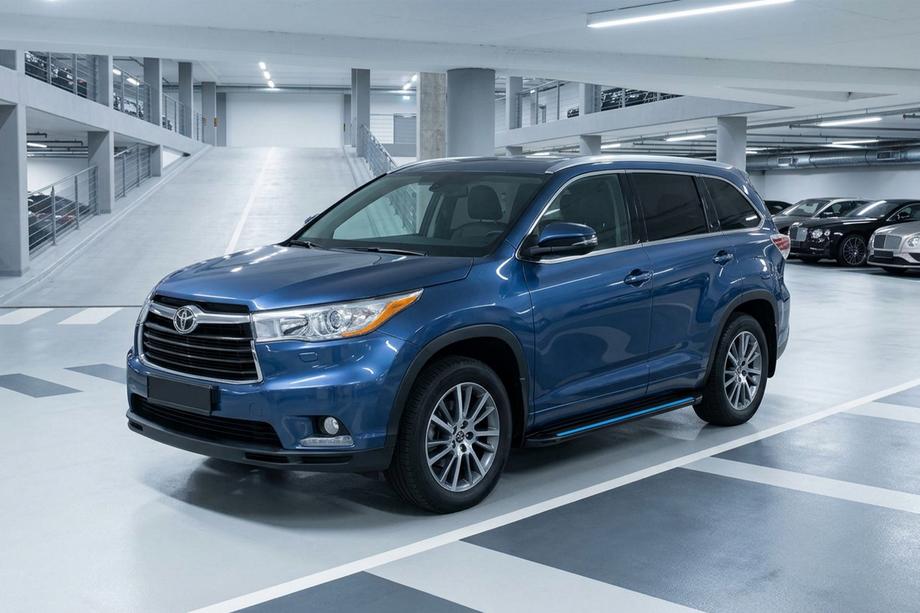 Toyota Highlander 2013–2019 Maya Blue sidetrin (2 stk., aluminium) Image