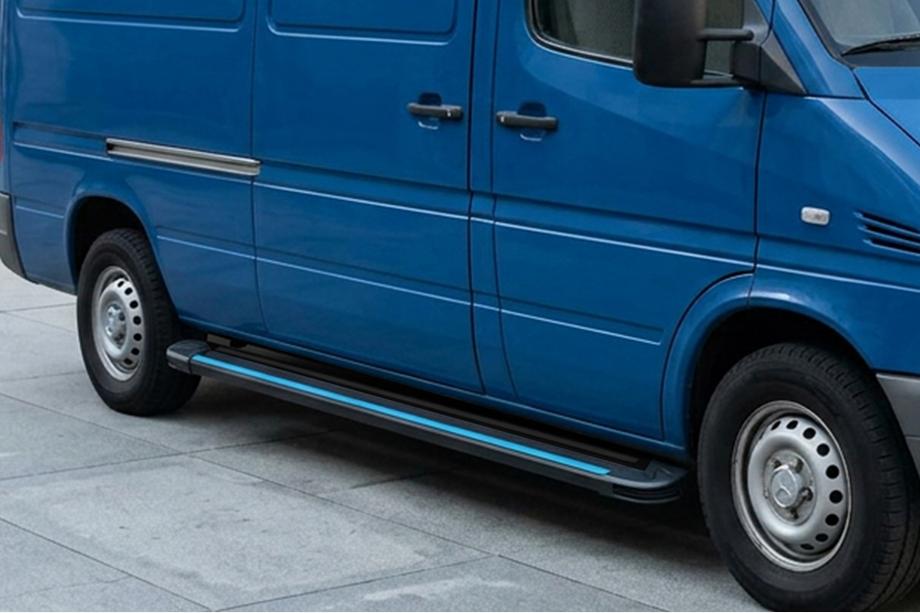 Volkswagen LT 1995–2006 Maya Blue sidetrin (2 stk., aluminium) Image