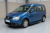 Volkswagen Caddy 2004–2010 Maya Blue sidetrin (2 stk., aluminium) Standard base foto 1