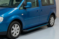 Volkswagen Caddy 2010–2015 Maya Blue sidetrin (2 stk., aluminium) Maxi hjulbase foto 1