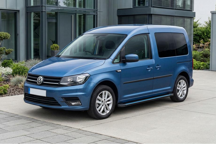 Volkswagen Caddy 2015–2020 Maya Blue sidetrin (2 stk., aluminium) Standard base Image