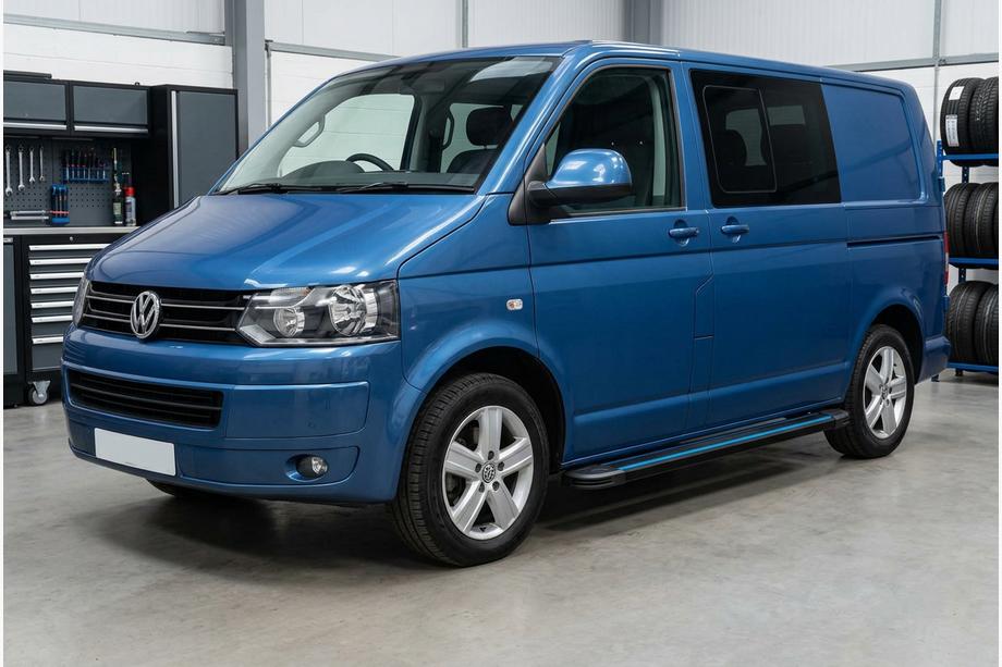 Volkswagen T5 2010–2015 Maya Blue sidetrin (2 stk., aluminium) Lang akselafstand Image