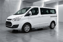 Ford Custom 2013–2022 Sidetrin New Vision Black (2 stk., aluminium) Kort akselafstand foto 1