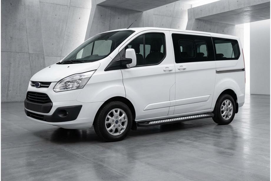 Ford Custom 2013–2022 Sidetrin New Vision Black (2 stk., aluminium) Kort akselafstand Image
