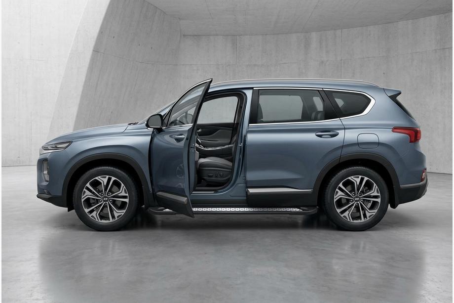 Hyundai Santa Fe 4 2018–2023 Sidetrin New Vision Black (2 stk., aluminium) Image