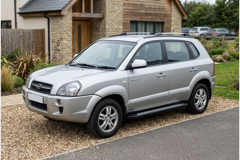 Hyundai Tucson JM 2004– Sidetrin New Vision Black (2 stk., aluminium) Image