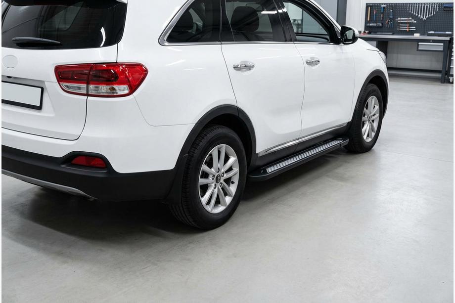 Kia Sorento III UM 2014–2020 Sidetrin New Vision Black (2 stk., aluminium) Image