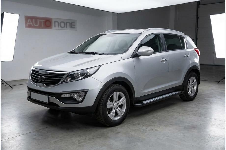 Kia Sportage 2010–2015 Sidetrin New Vision Black (2 stk., aluminium) Image