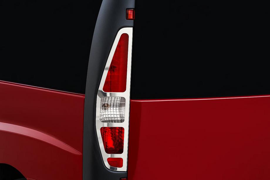 Fiat Doblo I 2001–2005 Kromafdækning til stoplygter (2 stk., rustfrit stål) OmsaLine - italiensk rustfrit stål Image