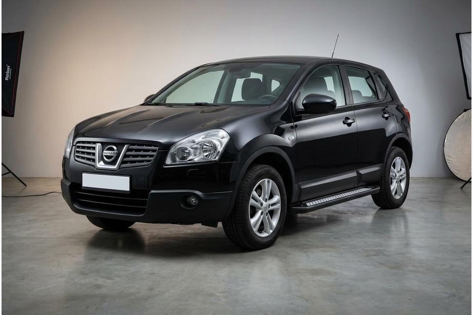 Nissan Qashqai 2007–2010 Sidetrin New Vision Black (2 stk., aluminium) Image