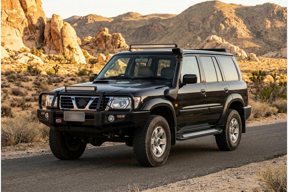 Nissan Patrol Y61 1997–2011 Sidetrin New Vision Black (2 stk., aluminium) Image