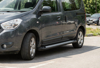 Renault Dokker 2013–2022 Sidetrin New Vision Black (2 stk., aluminium) foto 1