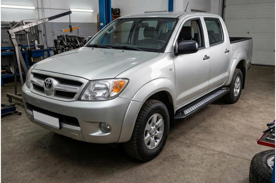 Toyota Hilux 2006–2015 Sidetrin New Vision Black (2 stk., aluminium) Image