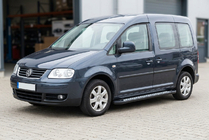 Volkswagen Caddy 2004–2010 Sidetrin Vision New Black (2 stk., aluminium) Maxi-basis foto 1