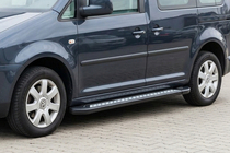Volkswagen Caddy 2010–2015 Sidetrin New Vision Black (2 stk., aluminium) Maxi hjulbase foto 1