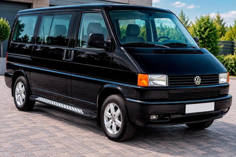 Volkswagen T4 Transporter 1990–2003 Sidetrin Vision New Black (2 stk., aluminium) Image
