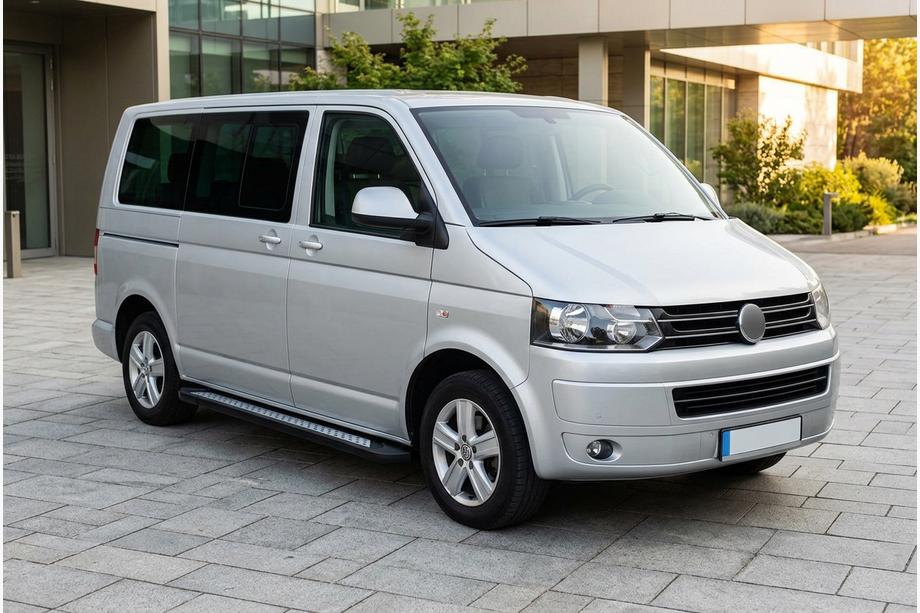 Volkswagen T5 2010–2015 Sidetrin New Vision Black (2 stk., aluminium) Kort akselafstand Image