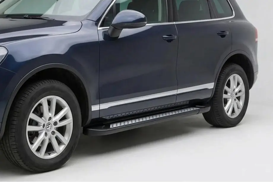 Volkswagen Touareg 2002–2010 Sidetrin New Vision Black (2 stk., aluminium) Image