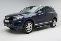 Volkswagen Touareg 2010–2018 Sidetrin New Vision Black (2 stk., aluminium) foto 1
