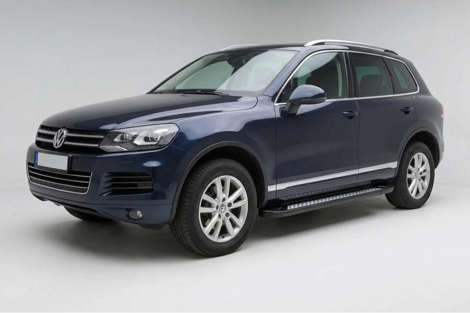 Volkswagen Touareg 2010–2018 Sidetrin New Vision Black (2 stk., aluminium) Image