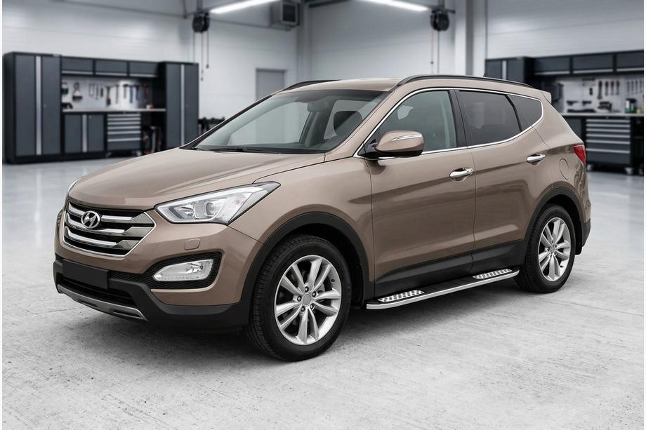 Hyundai Santa Fe 3 2012–2018 Sidetrin Tayga V2 (2 stk., aluminium) Foto 1