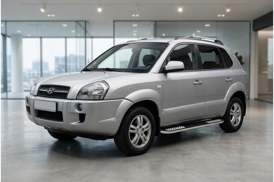 Hyundai Tucson JM 2004– Sidetrin Tayga V2 (2 stk., aluminium) Image