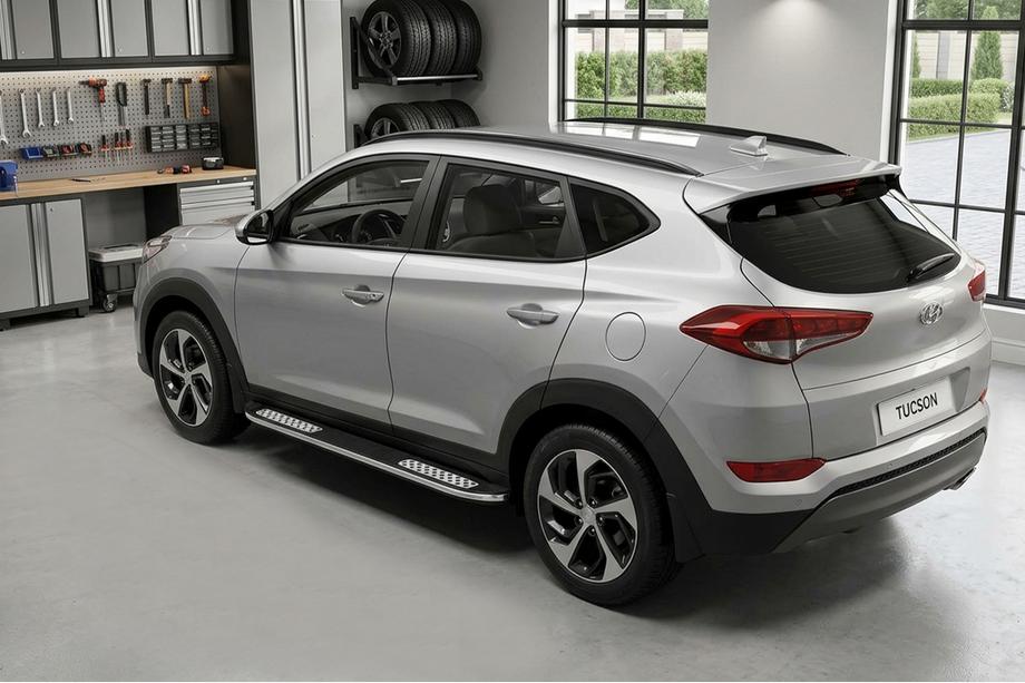 Hyundai Tucson TL 2016–2021 Sidetrin Tayga V2 (2 stk., aluminium) Image
