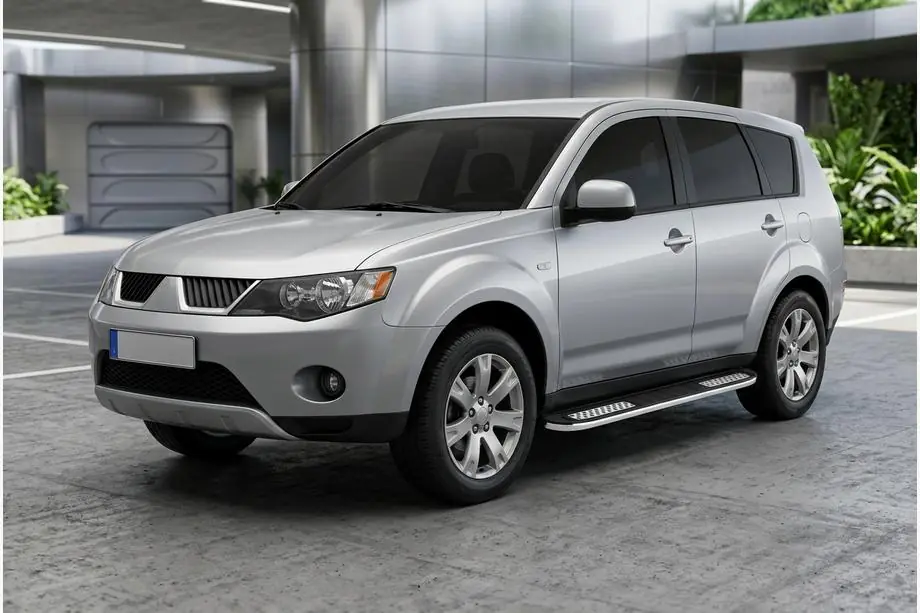 Mitsubishi Outlander 2006–2012 Sidetrin Tayga V2 (2 stk., aluminium) Image