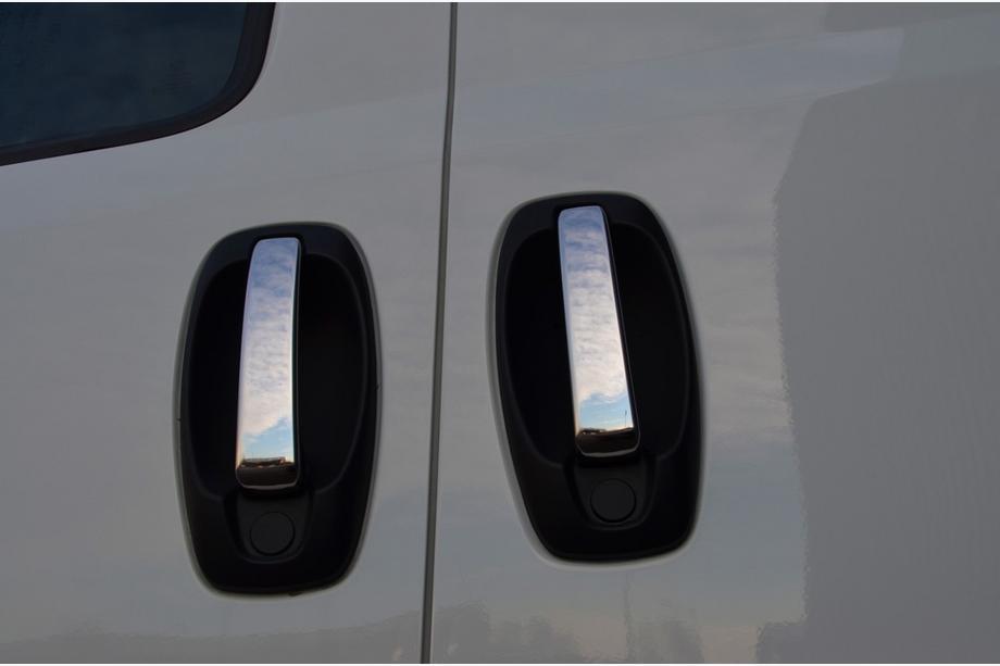 Fiat Doblo II 2010–2022 Dørgrebsdæksler (4 stk., rustfrit stål) Carmos - Tyrkisk stål Image