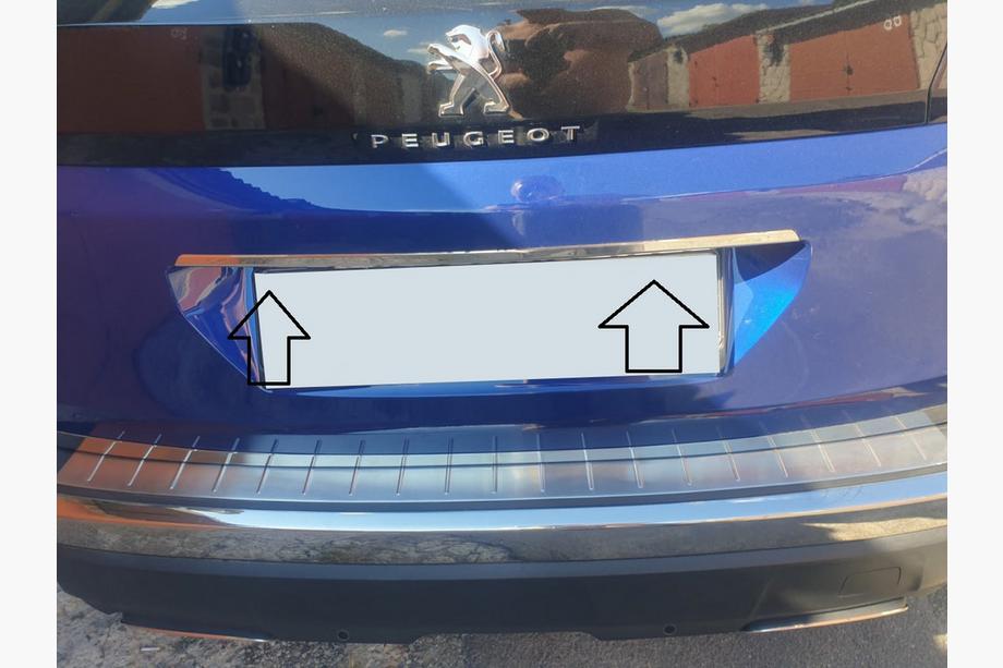 Peugeot 3008 2016–2023 Liste over nummerpladen (rustfrit stål) Image