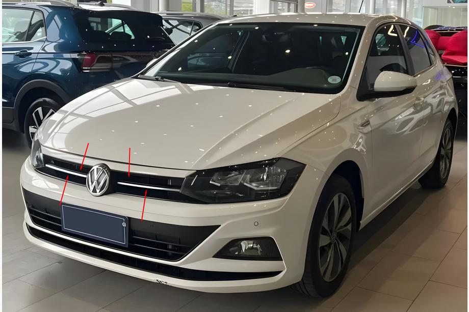 Volkswagen Polo 2017– Grillliste (hoveddel, rustfrit stål) Image