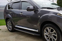 Mitsubishi Outlander 2006–2012 Sidetrin Bosphorus Grey (2 stk., aluminium) foto 5
