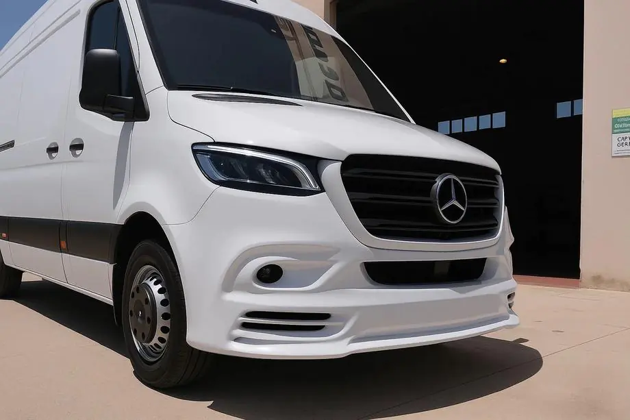 Mercedes Sprinter W907/W910 2018– Front kofangerlæbe V3 (til lakering) Foto 1