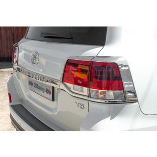 Krom lygtecovers til baglygter (2015+, 4 dele, plast) Toyota Land Cruiser 200 2007–2021 foto 3