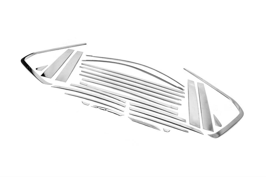 Toyota Land Cruiser 200 2007–2021 Komplet vindueskromlister og stolpelister i rustfrit stål Foto 5