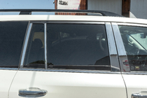 Lexus LX570/450d 2008–2022 Komplet vindueskromlister og stolpelister i rustfrit stål foto 13