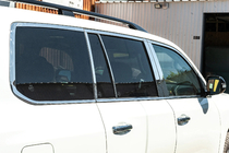 Lexus LX570/450d 2008–2022 Komplet vindueskromlister og stolpelister i rustfrit stål foto 2