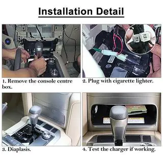 Sæt til trådløs telefonopladning (2015+) Toyota Land Cruiser 200 2007–2021 foto 2