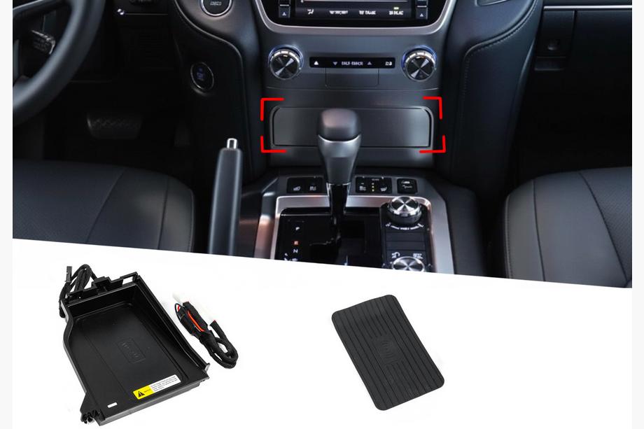 Toyota Land Cruiser 200 2007–2021 Sæt til trådløs telefonopladning (2015+) Image
