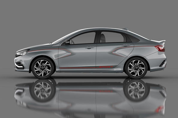 Sportsmodifikation af sedanen Lada Sport Vesta Foto 3