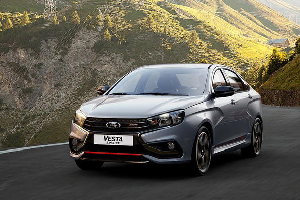 Sportsmodifikation af sedanen Lada Sport Vesta Foto 4