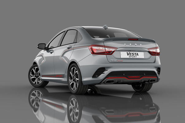 Sportsmodifikation af sedanen Lada Sport Vesta Foto 10