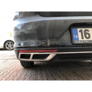 Udstødningsrør afdækninger Carmos SD/SW (2019+, 3 stk, rustfrit stål) foto 2