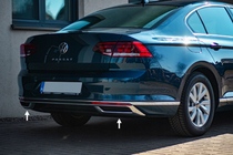 Volkswagen Passat B8 2015–2023 OmsaLine SD/SW udstødningsrør-rammer (2019+, 3 stk, rustfrit stål) foto 1