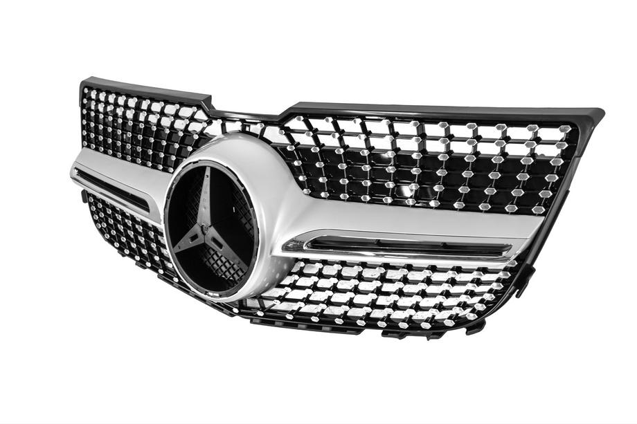 Mercedes GLK-klasse X204 2008–2015 Kølergitter foran Diamond Silver (2013-2015) Uden kamera Foto 6