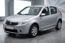 Renault Sandero 2007–2013 Sidetrin Allmond Grey (2 stk., aluminium) foto 1