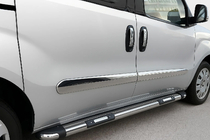 Fiat Doblo II 2010–2022 Dørlister (4 stk., rustfrit stål) OmsaLine - italiensk rustfrit stål foto 1